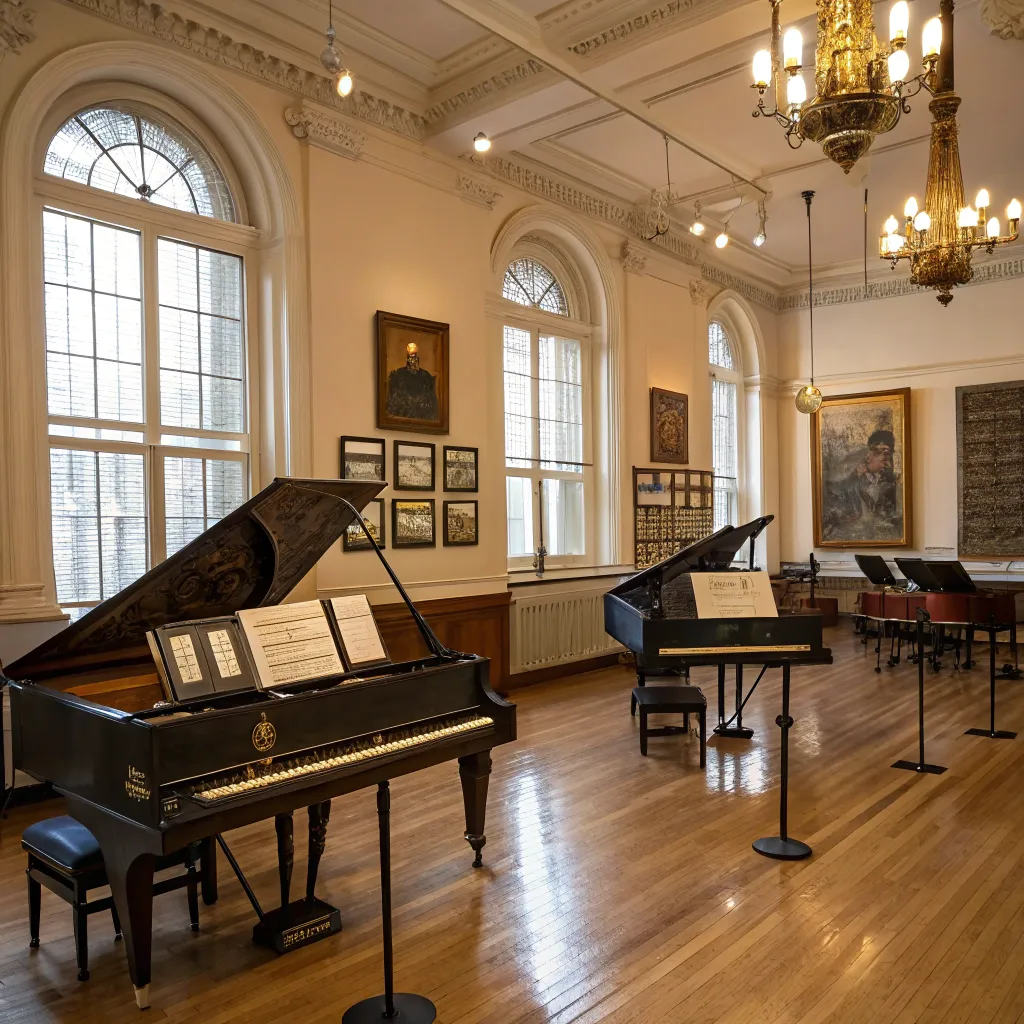 Elegant music school interior